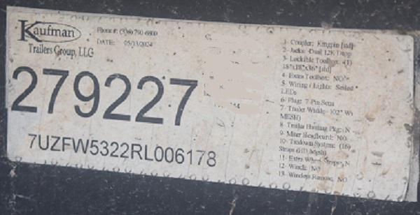 2024 KAUFMAN 279227 - 53 Foot - Image 9