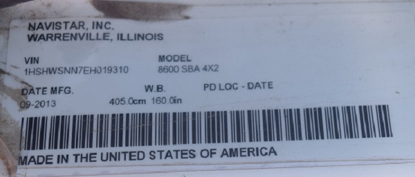 2014 INTERNATIONAL TRANSTAR 8600 - Image 13