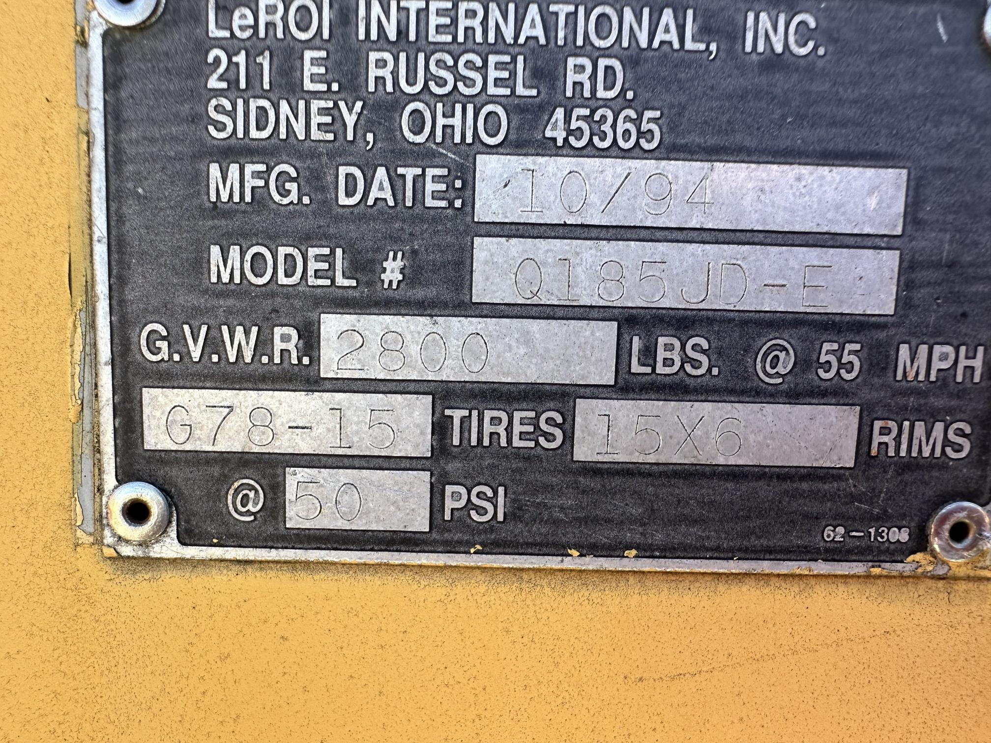 1995 LEROI Q185JD-E - view 16 of 19