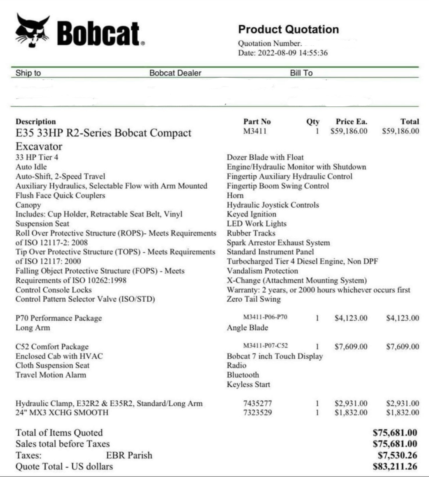 2022 BOBCAT E35 - Image 29