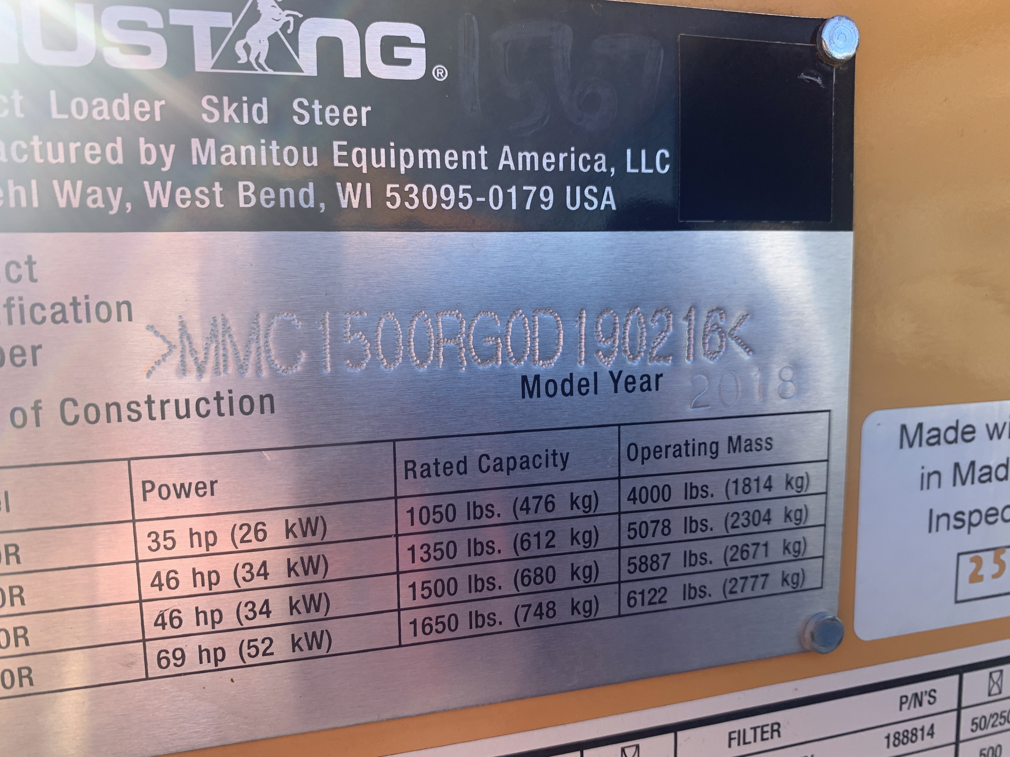 2018 MUSTANG 1500R - view 8 of 12