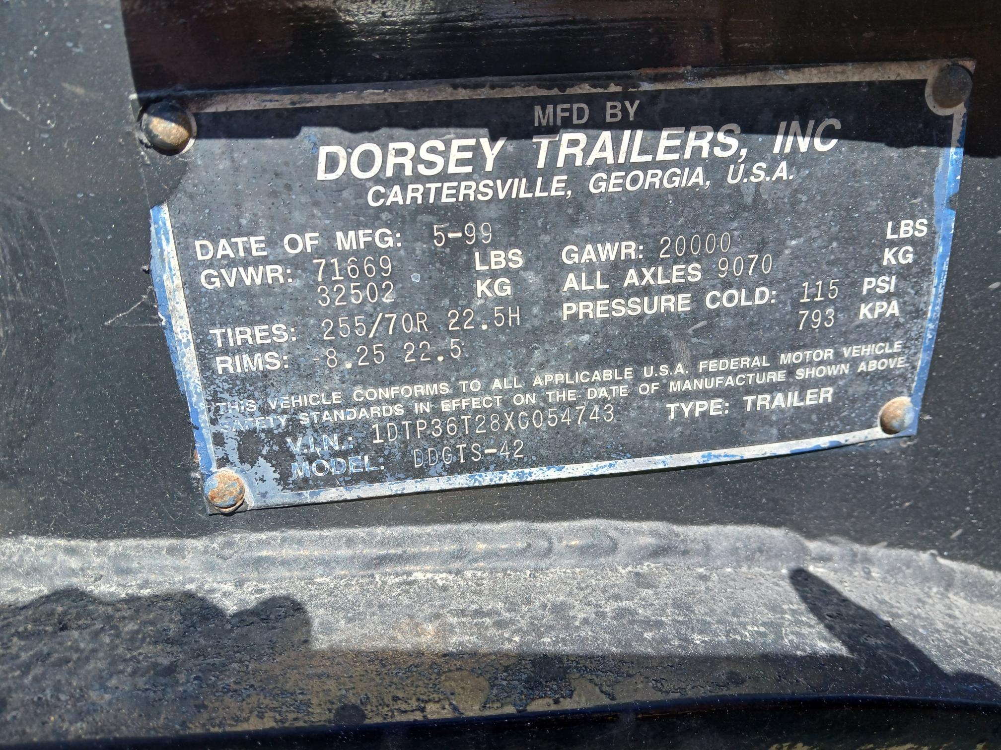 1999 DORSEY DDG6TS-42 - view 9 of 12