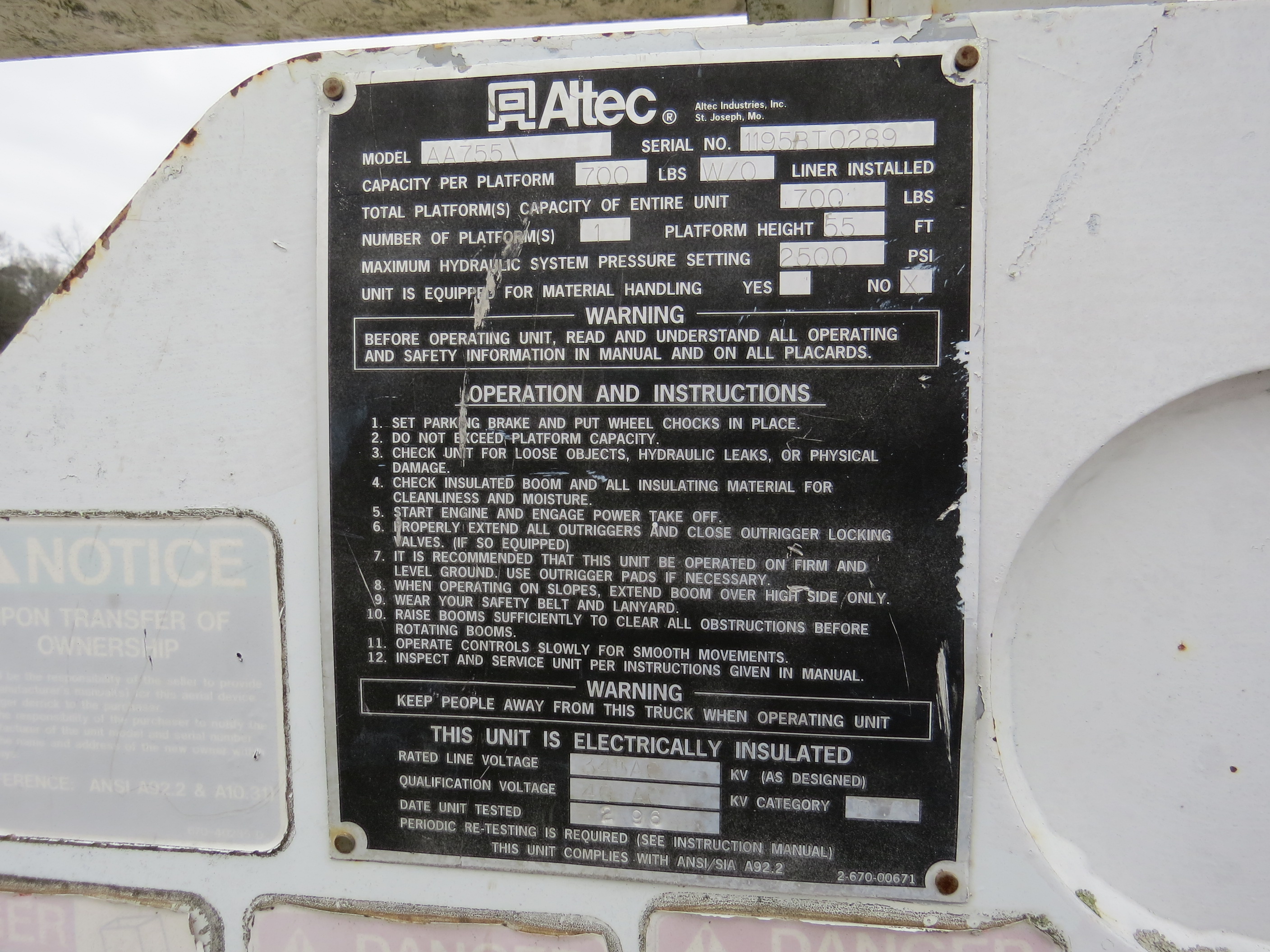 1997 ALTEC AA755 - Image 15
