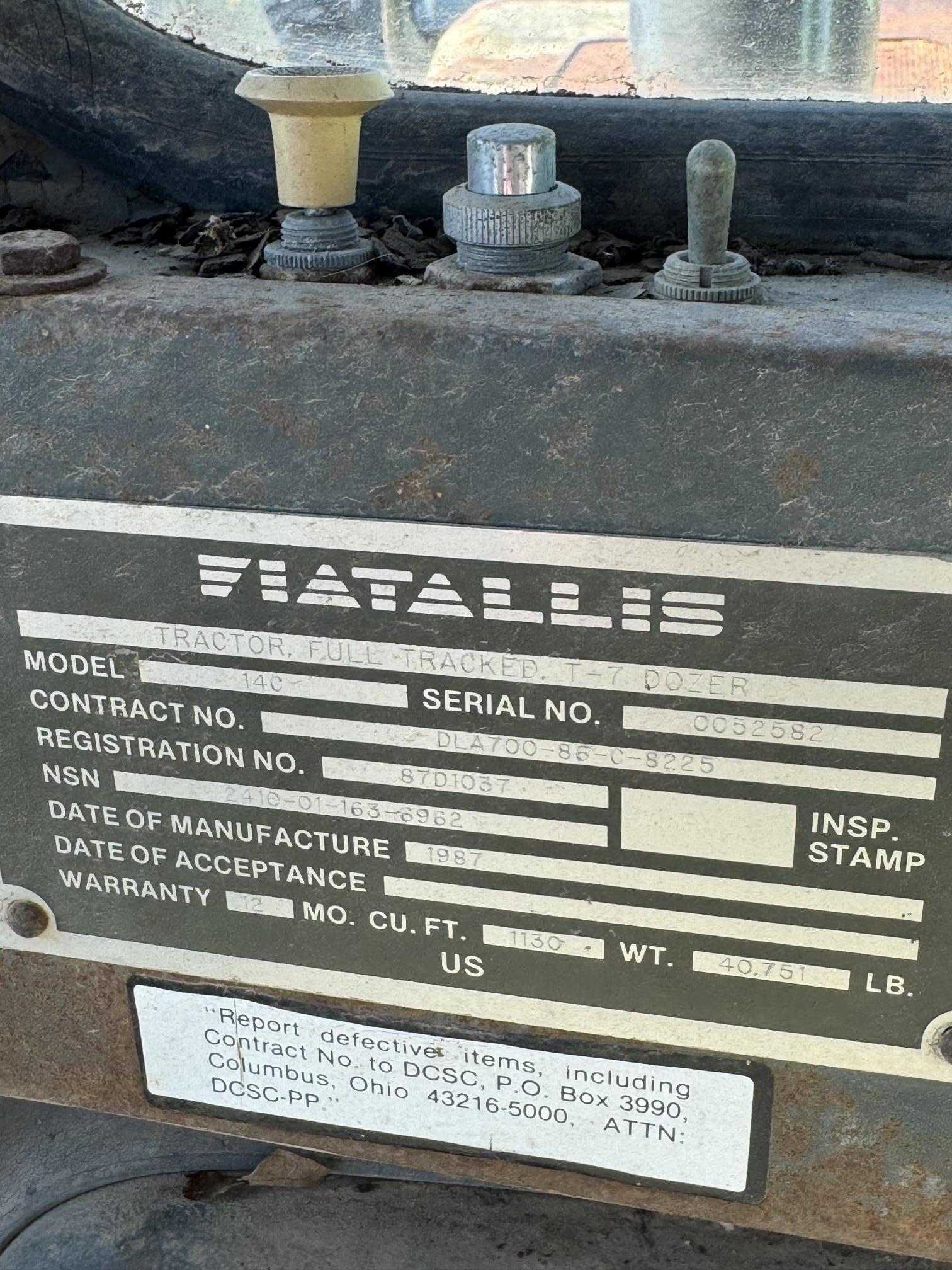 1987 FIATALLIS 14C - Image 9