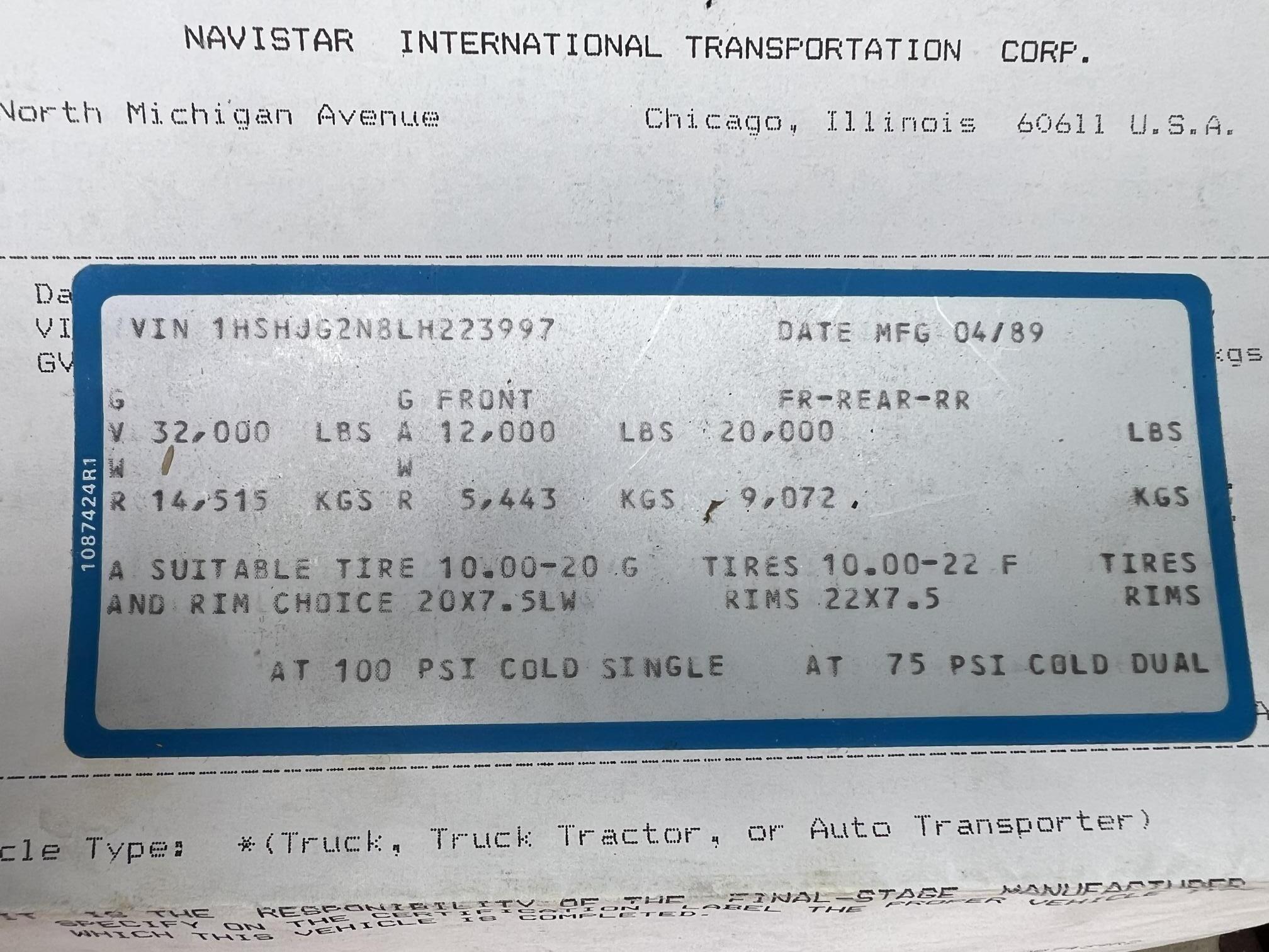 1990 INTERNATIONAL 8300 Eagle - Image 44