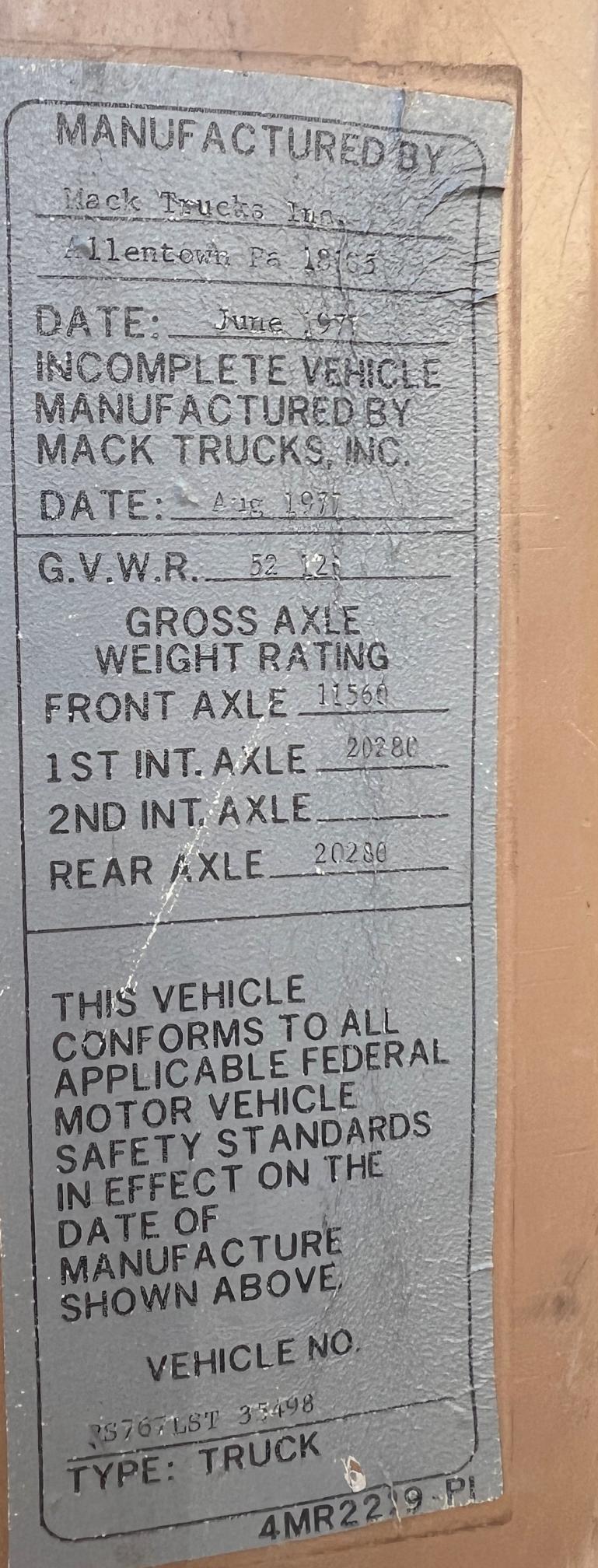 1977 MACK RS767LST - Image 60