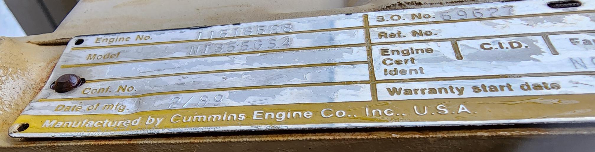 1989 CUMMINS NT 855GS4 Power Genset - Image 11