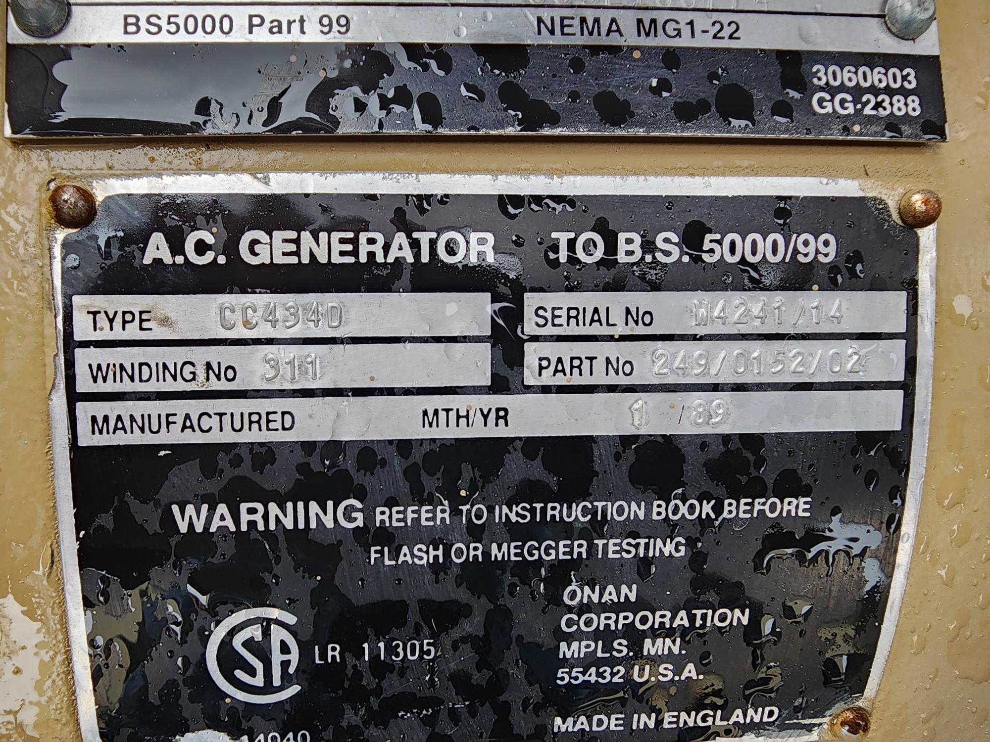 1989 CUMMINS NT 855GS4 Power Genset - Image 13