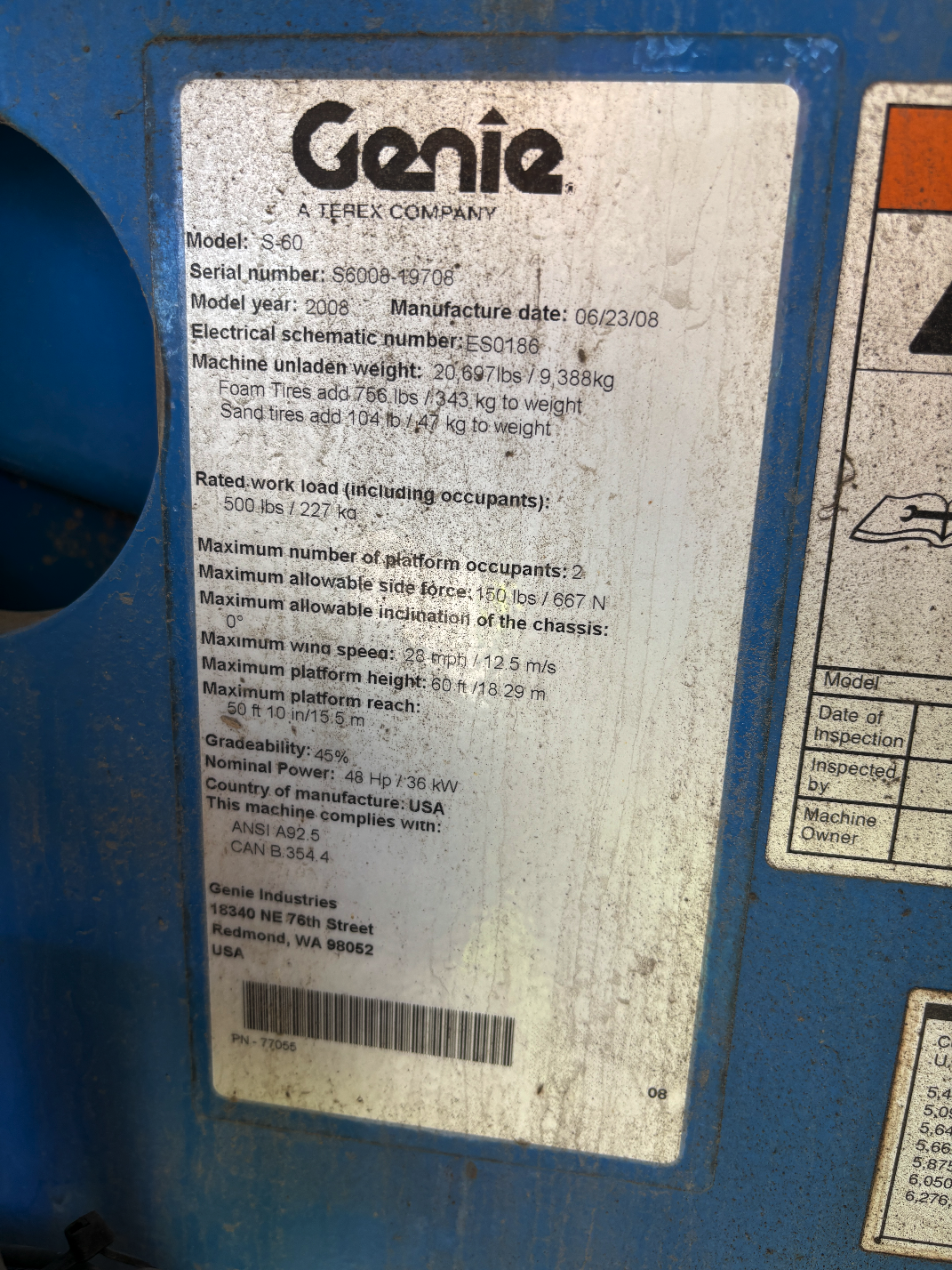 2008 GENIE S60 - view 10 of 11