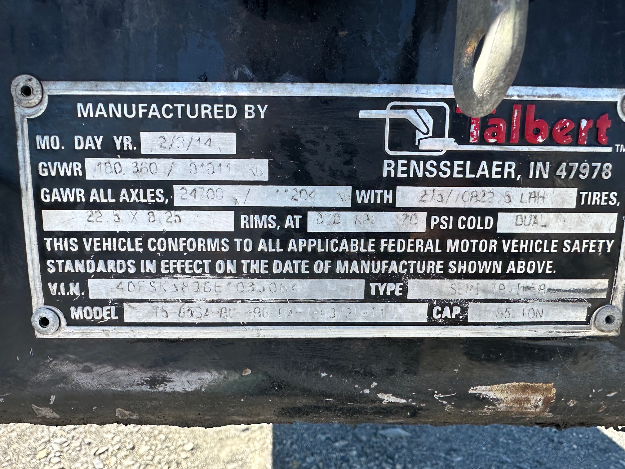 2015 TALBERT 65-Ton Lowboy w/ Beam Insert - Image 47