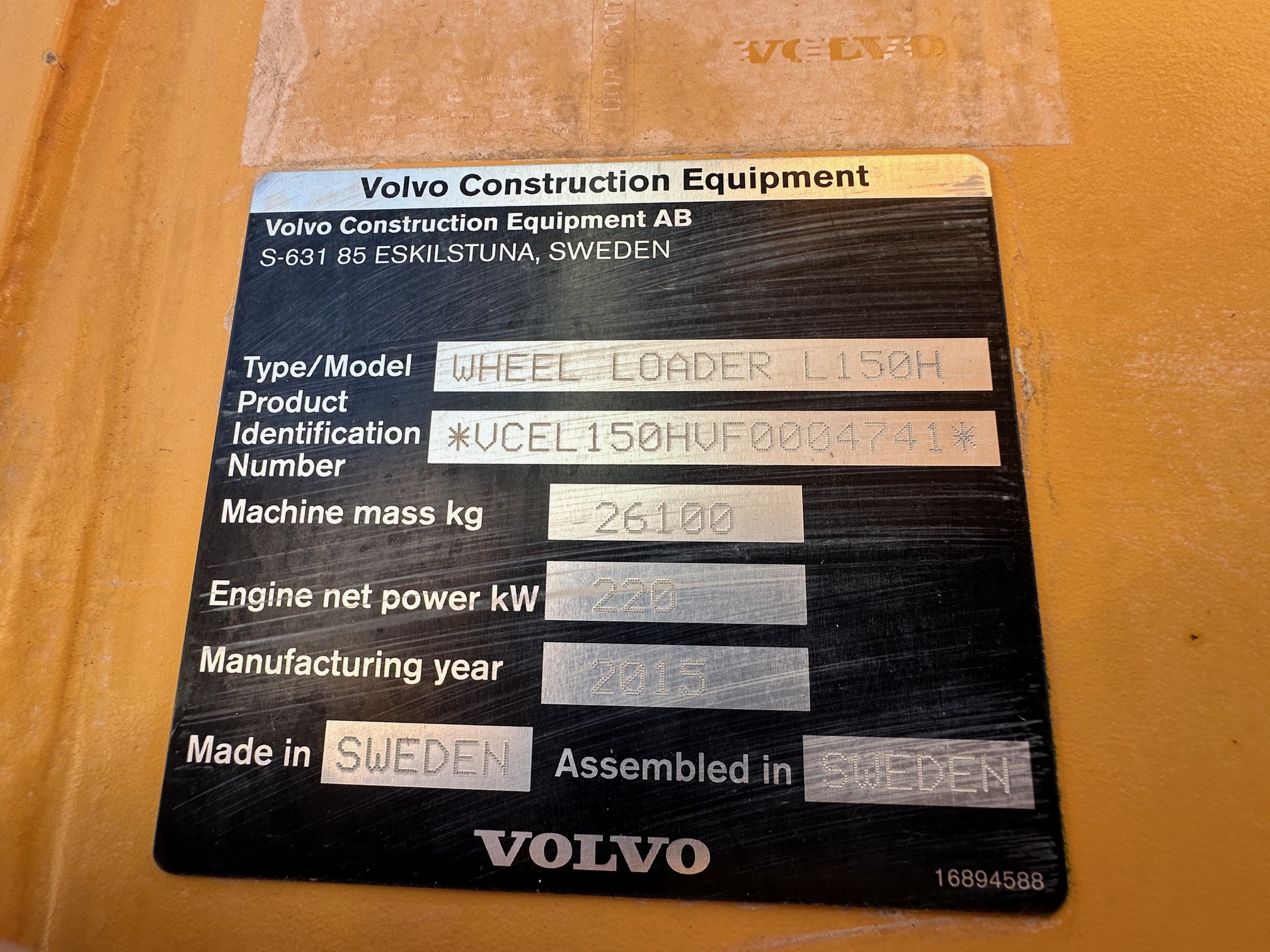 2015 VOLVO L150H - view 15 of 38