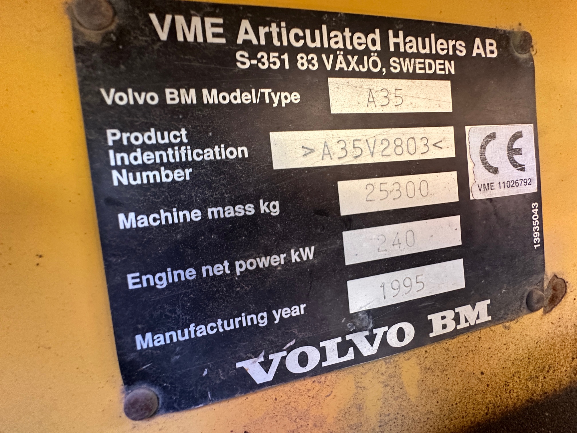 1995 VOLVO A35C - Image 7