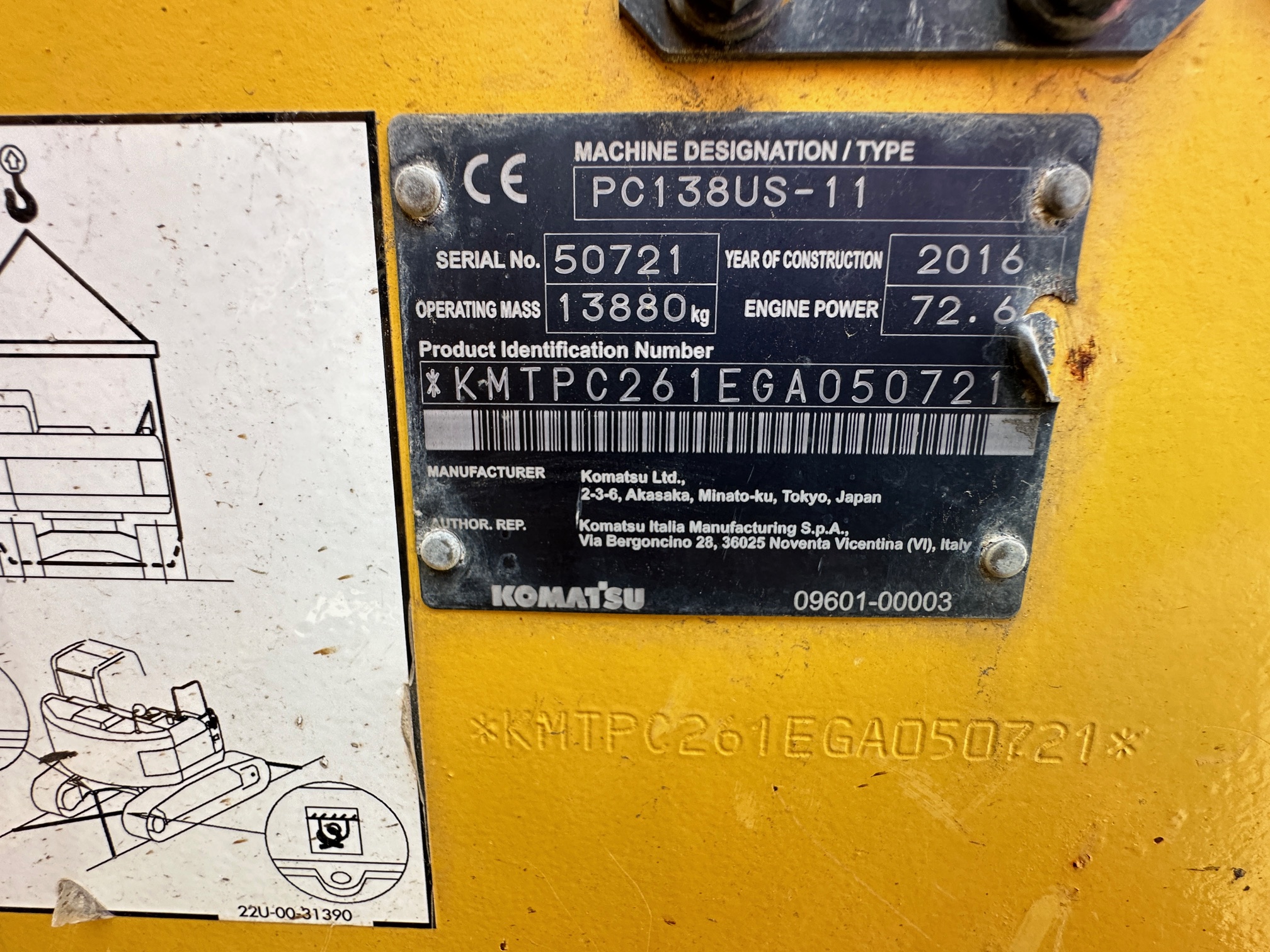 2016 KOMATSU PC138US-11 - Image 24