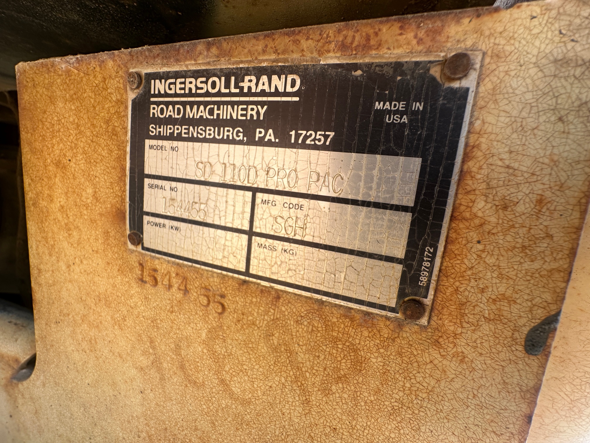 1998 INGERSOLL-RAND SD110D - view 18 of 18