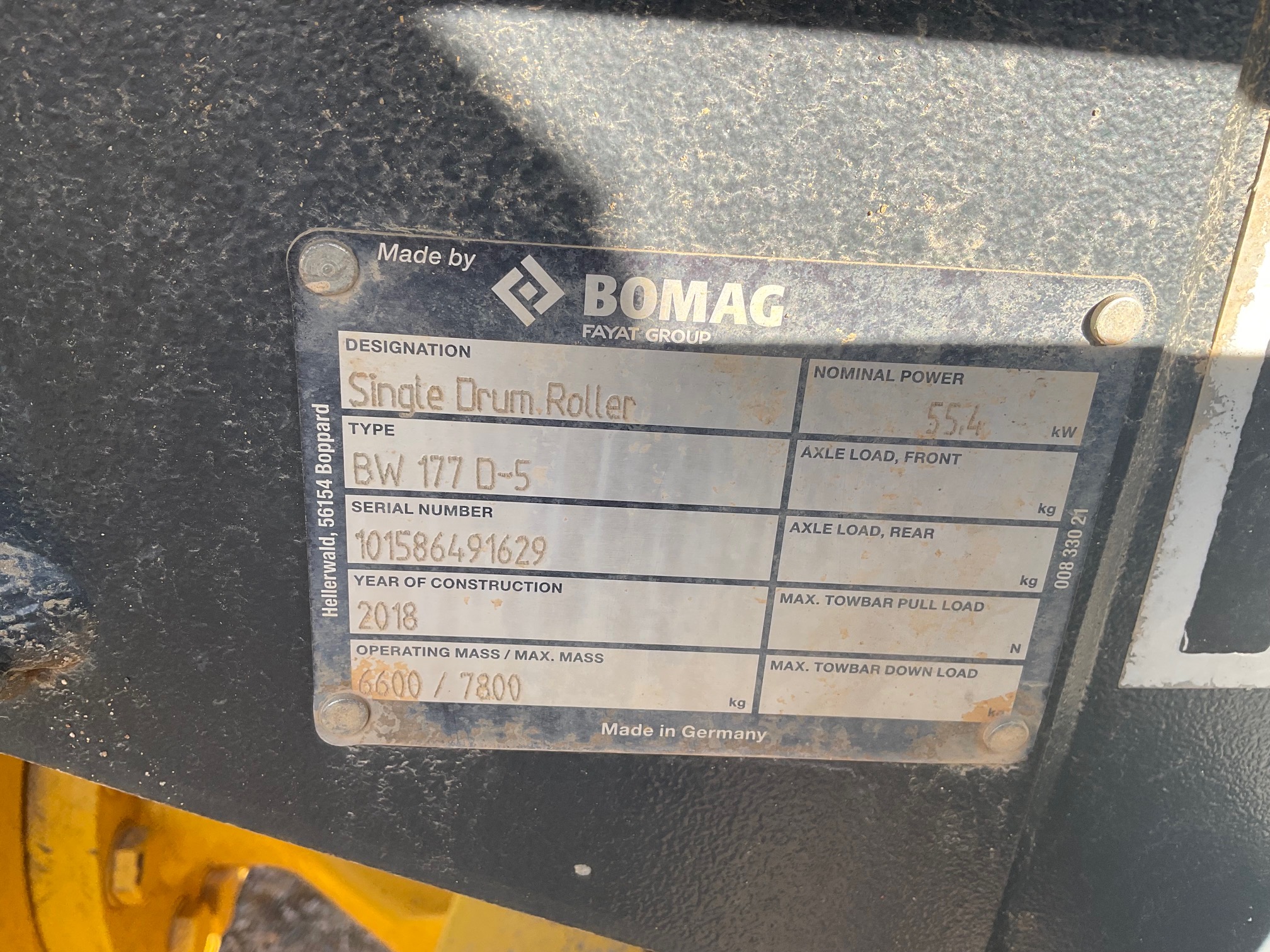 2018 BOMAG BW177D5 - view 10 of 12