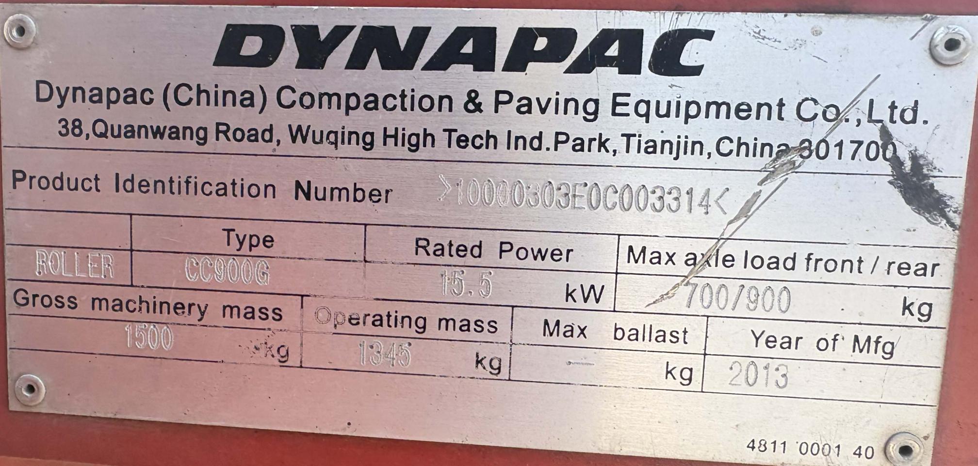 2013 DYNAPAC CC900G - Image 13