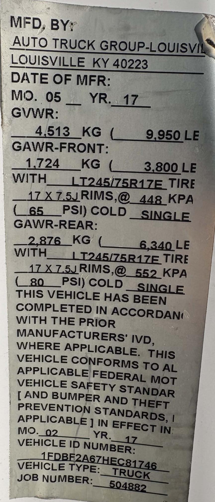 2017 FORD F-250 - Image 22