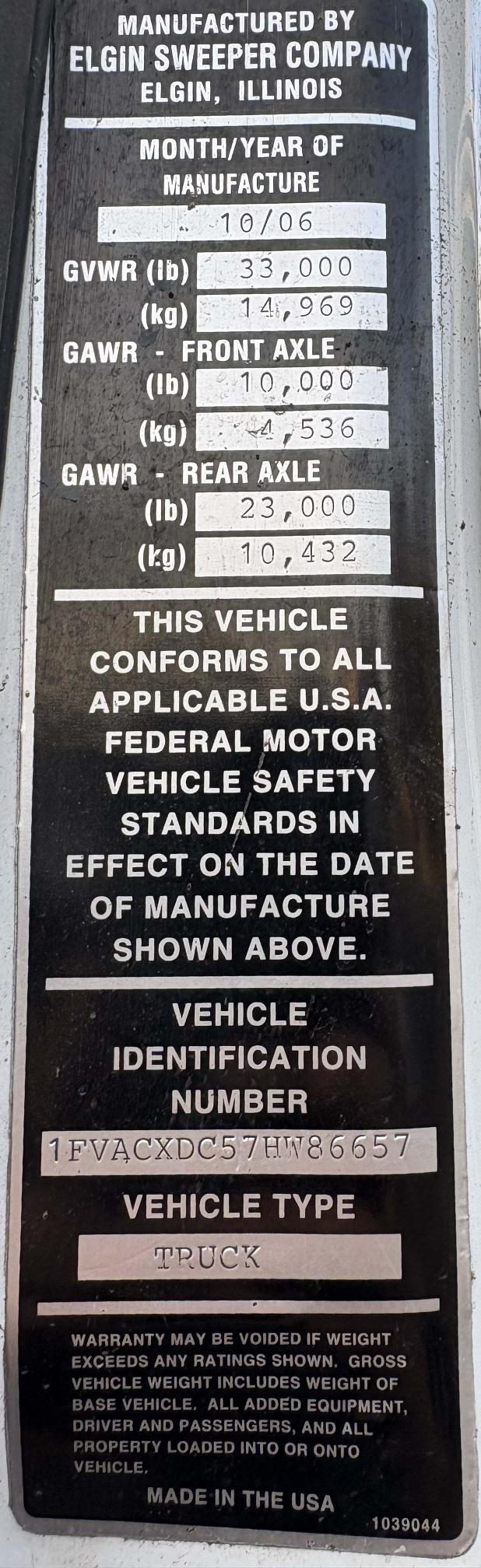 2007 ELGIN Broom Bear Series H - view 7 of 8