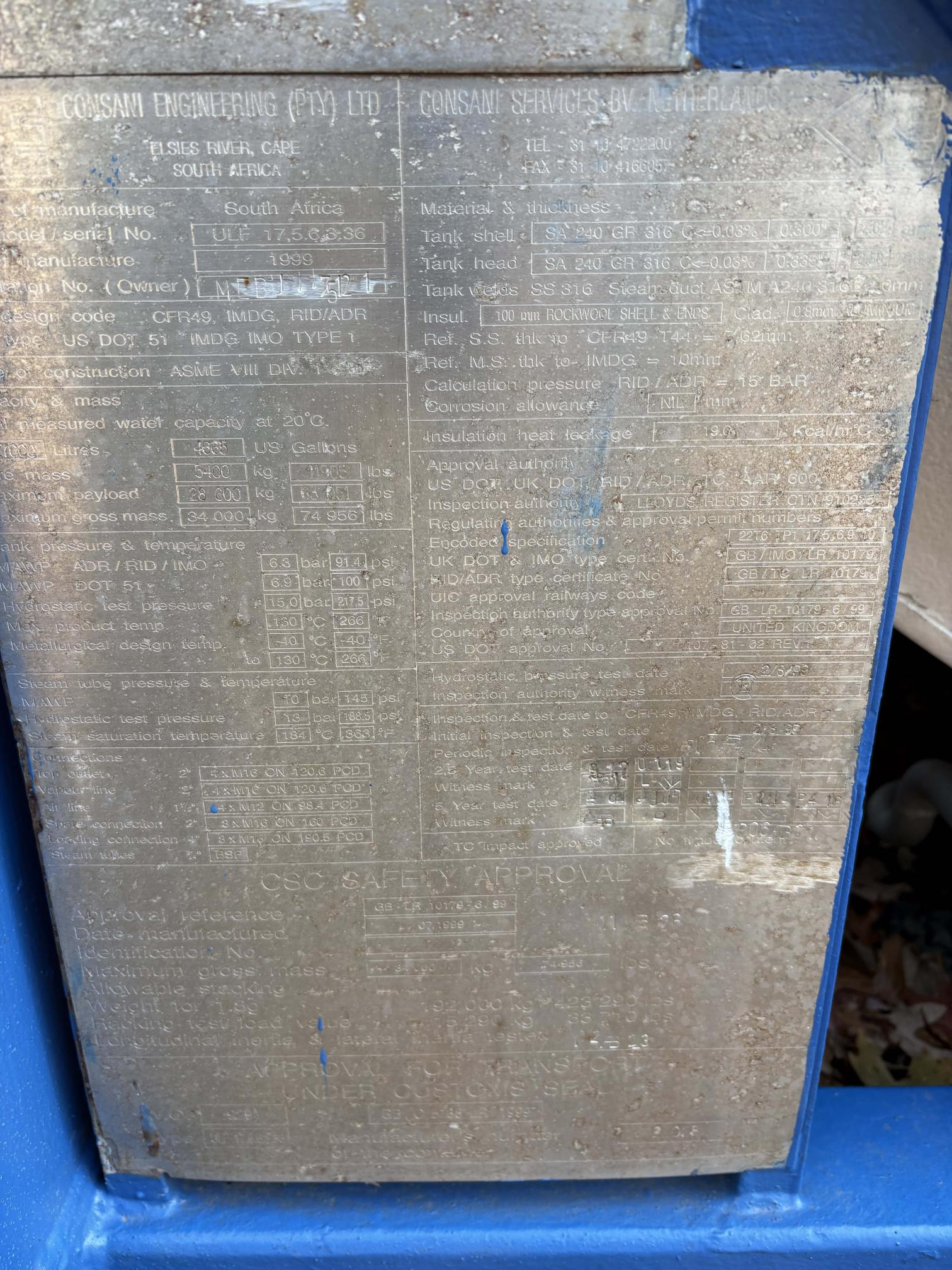 1999 UNKNOWN Consani ISO Tank - Image 10