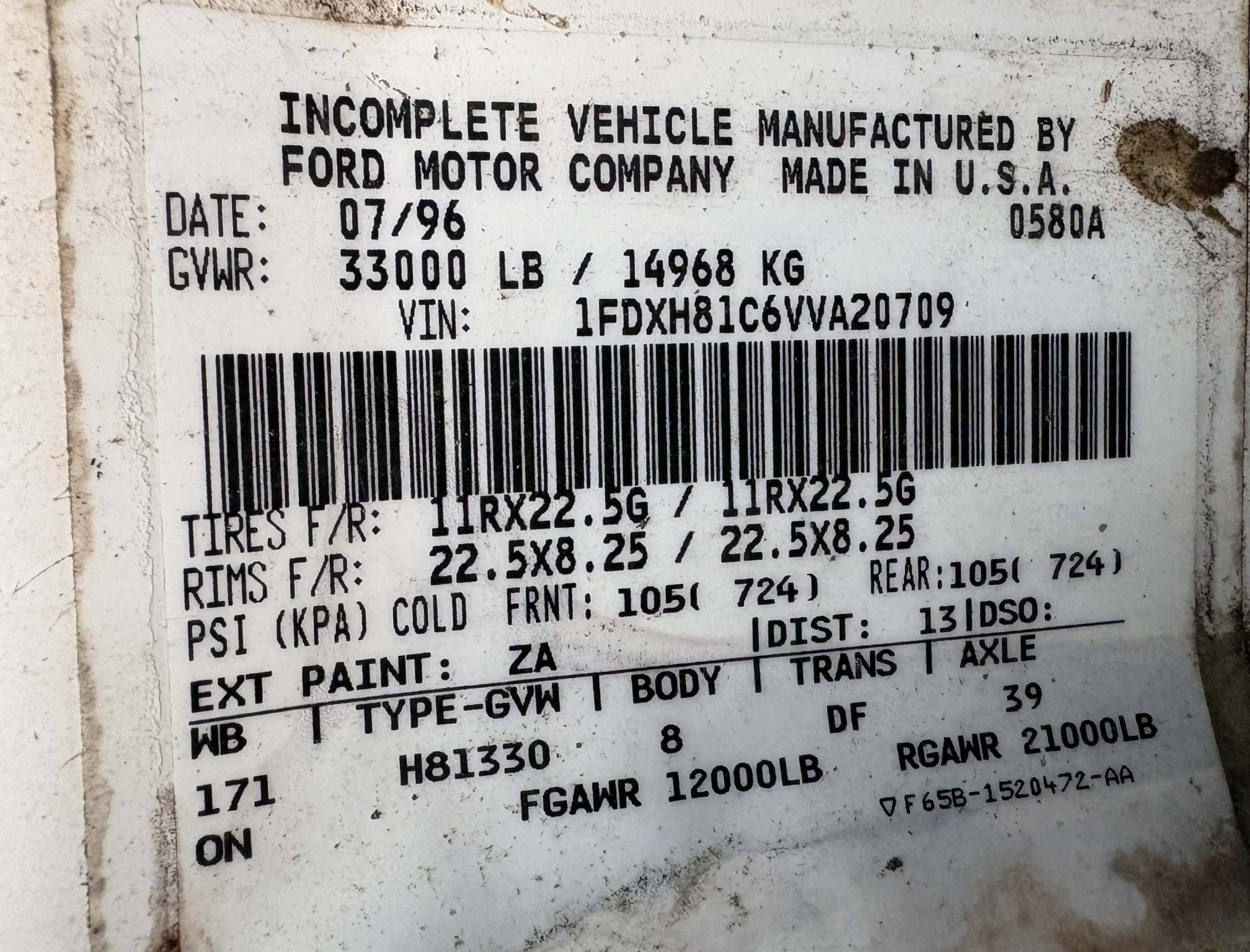 1997 FORD CF8000 - view 19 of 19