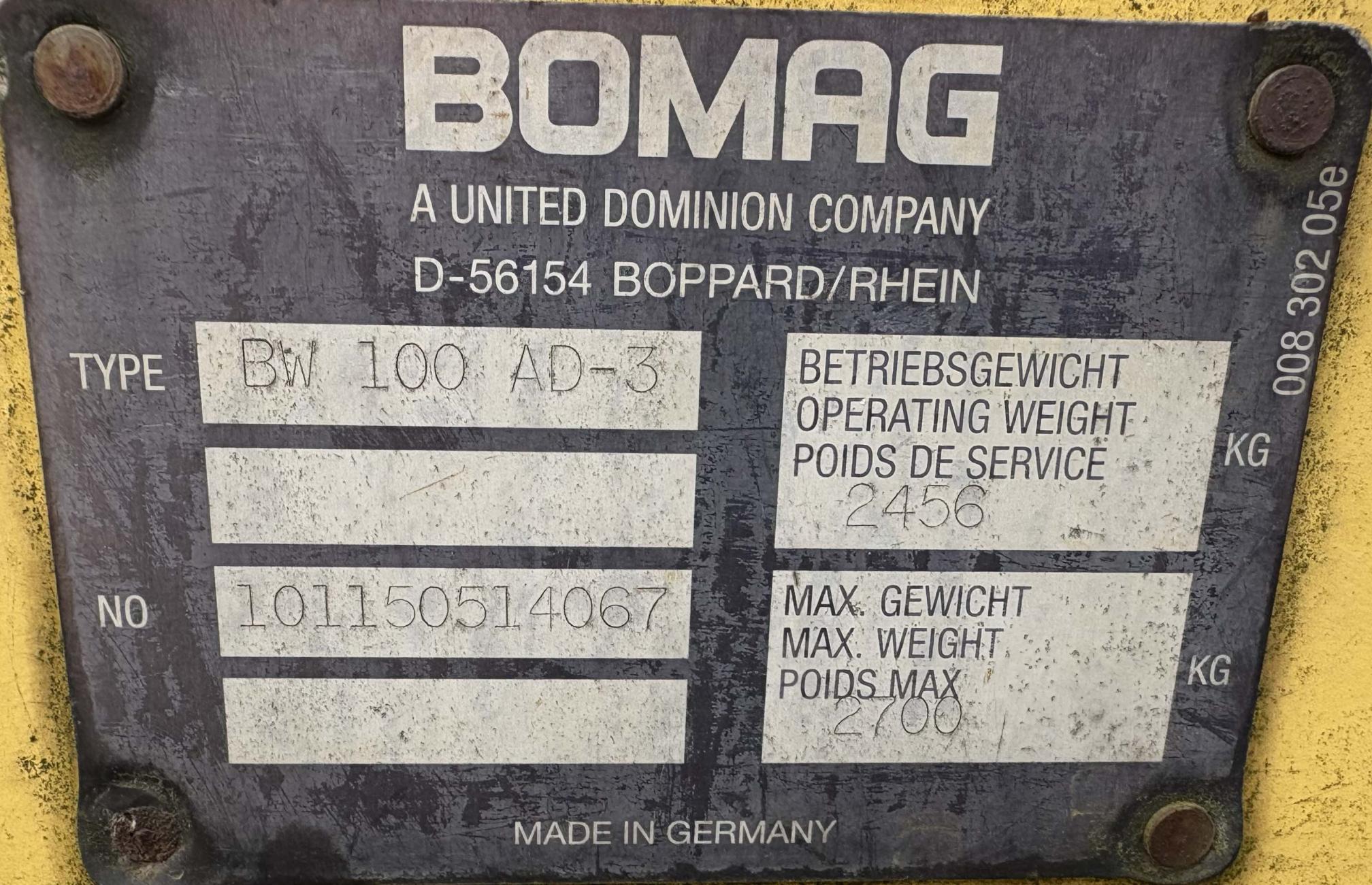 2000 BOMAG BW100 AD-3 - Image 12