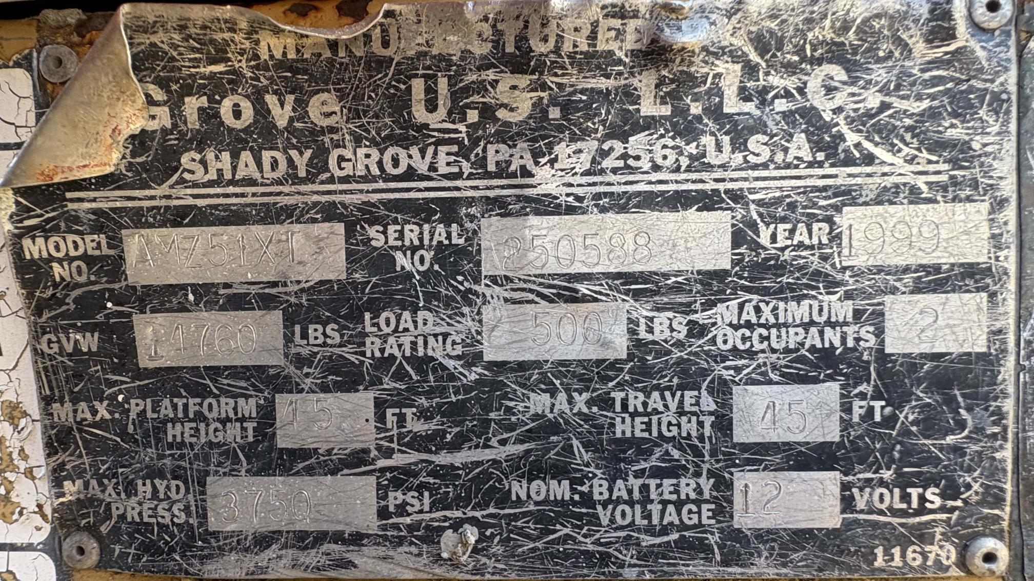 1999 GROVE AMZ51XT - view 20 of 21