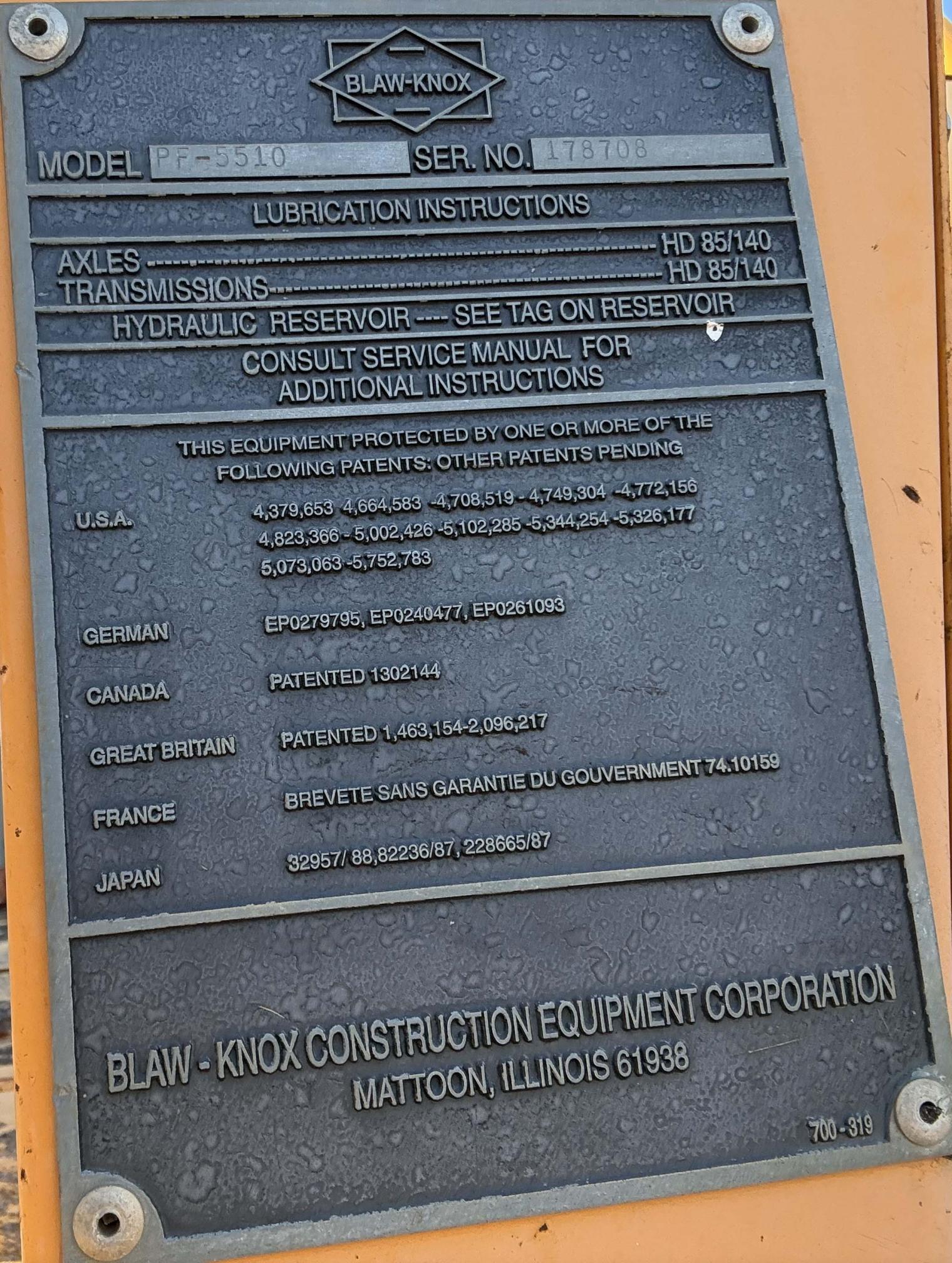 1999 BLAW-KNOX PF-5510 - view 12 of 12