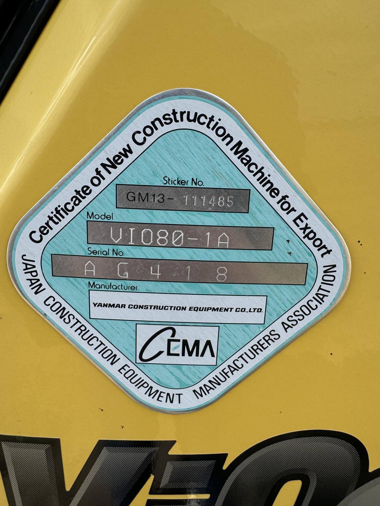 2019 YANMAR VIO80-1A - Image 38