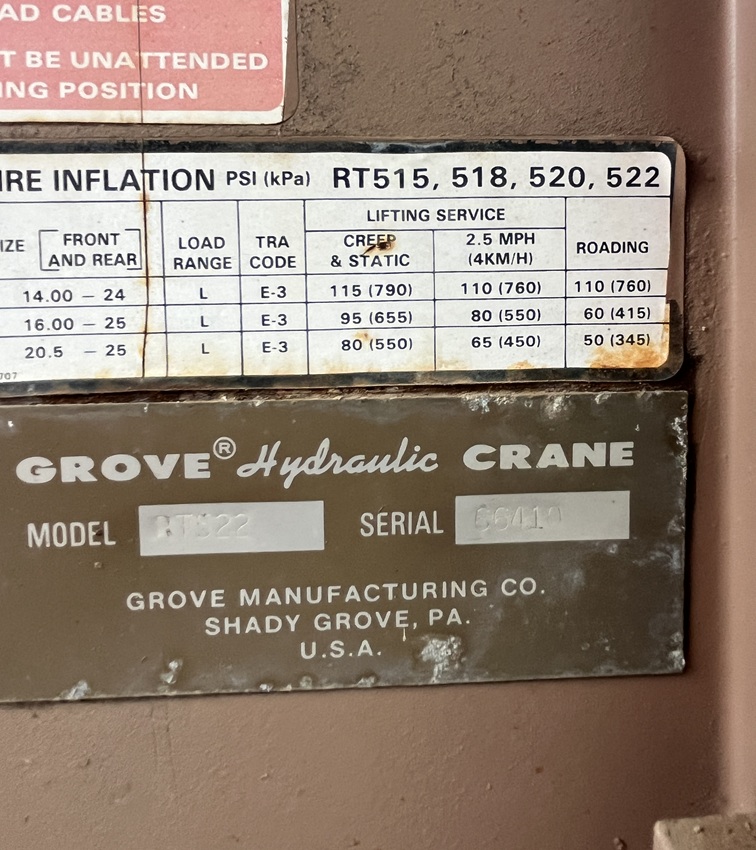 1985 GROVE RT-522 - Image 24